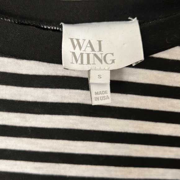 Wai Ming sleeveless knit drape front dress size small - Picture 2 of 5